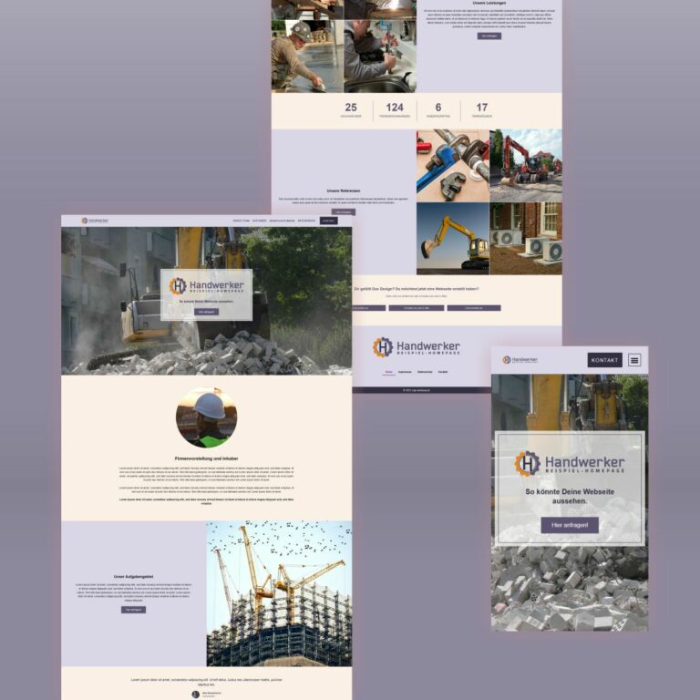 webdesign 6 Beispielseite Handwerker