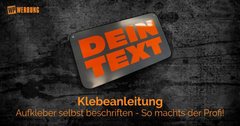 Klebeanleitung - Aufkleber selbst beschriften lernen